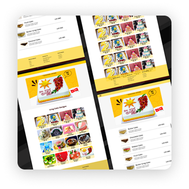 Wasana Cake website preview